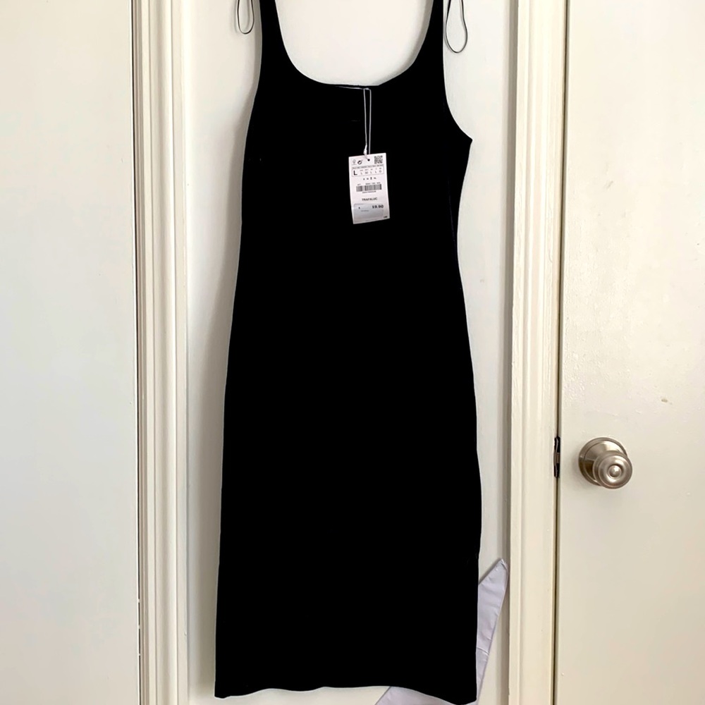 NWT Zara Trafaluc Black Dress size L